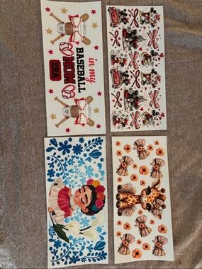 Colorful UV DTF wrap set